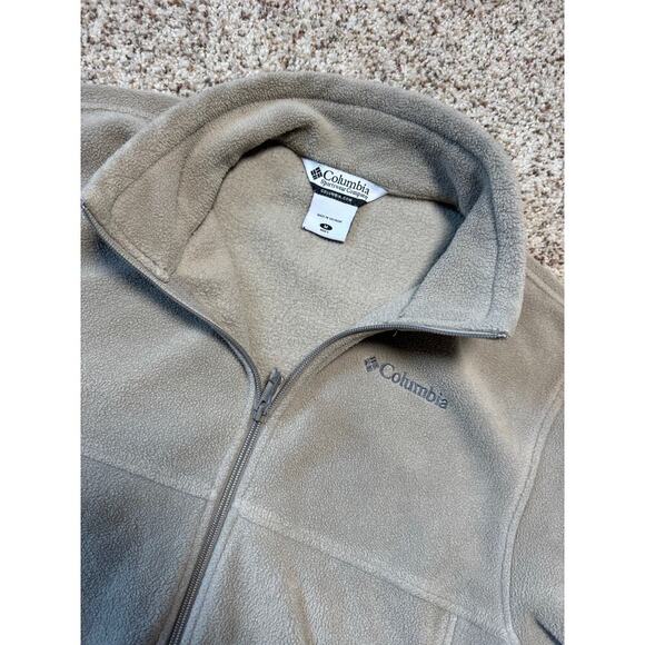 Men’s Columbia long sleeve fleece/jacket Men's Size Medium, Tan/Cream colored - Picture 8 of 10
